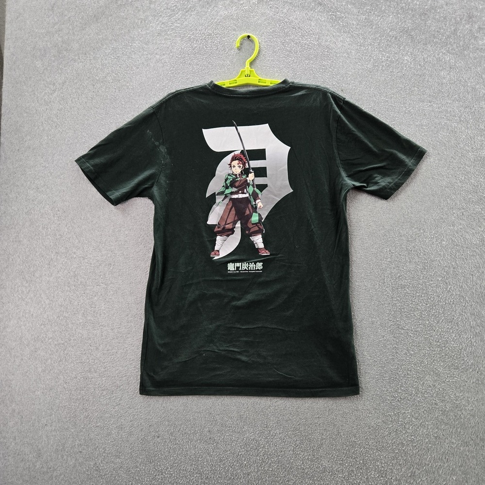 Primitive Men Shirt M Dark Green Graphic Demon Slayer Skateboarding Logo‎